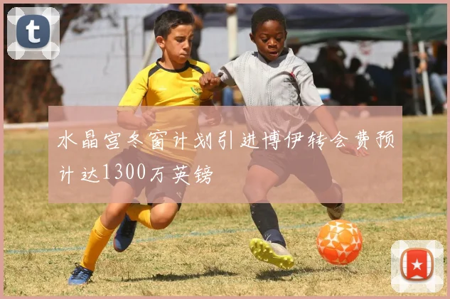 水晶宫冬窗计划引进博伊转会费预计达1300万英镑